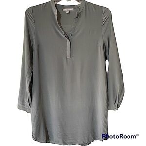 TINLEY Road Gray Silk Tunic Top Size 8